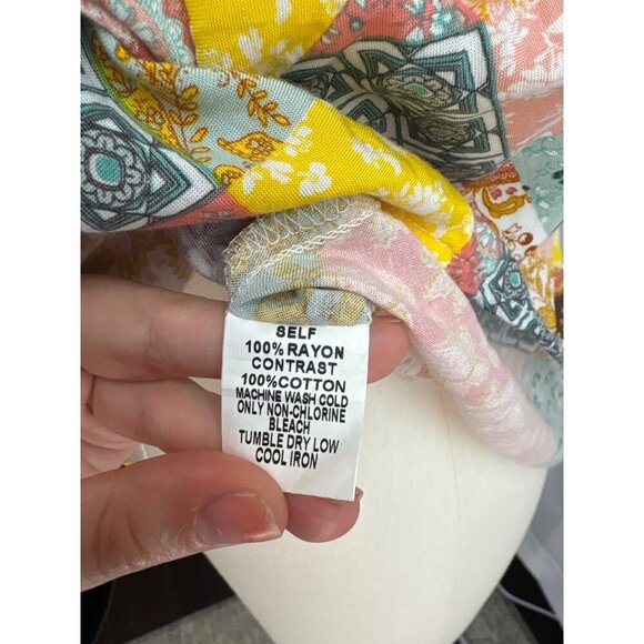 Papermoon Womens Patchwork Sleeveless Blouse Size S - Picture 4 of 6